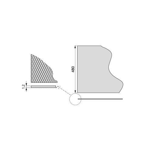 Emuca Tappeto antiscivolo per cassetti, Diamond, lunghezza 20m x 480mm, Tecnoplastica, Grigio antracite