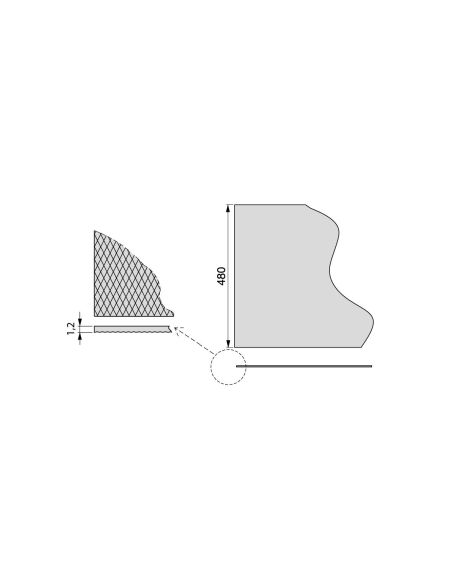Emuca Tappeto antiscivolo per cassetti, Diamond, lunghezza 20m x 480mm, Tecnoplastica, Grigio antracite