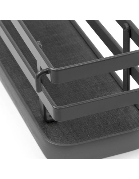 Emuca Portaspezie con 3 ripiani Titane per mobili da cucina o muro., Grigio antracite, Acciaio
