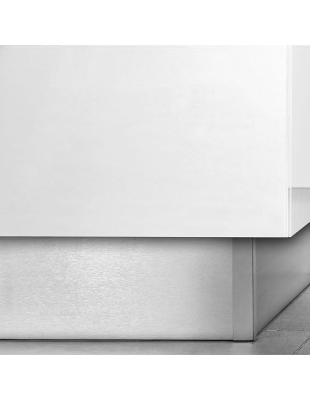 Emuca battiscopa da cucina Plasline con accessori per unione., 2,35 m, Anodizzato satinato, Tecnoplastica