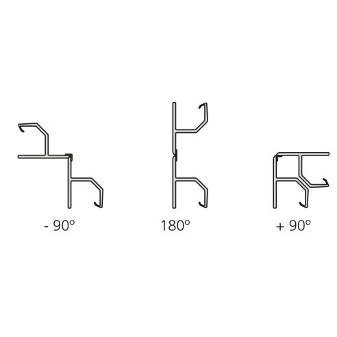 Emuca battiscopa da cucina Plasline con accessori per unione., 2,35 m, Anodizzato satinato, Tecnoplastica