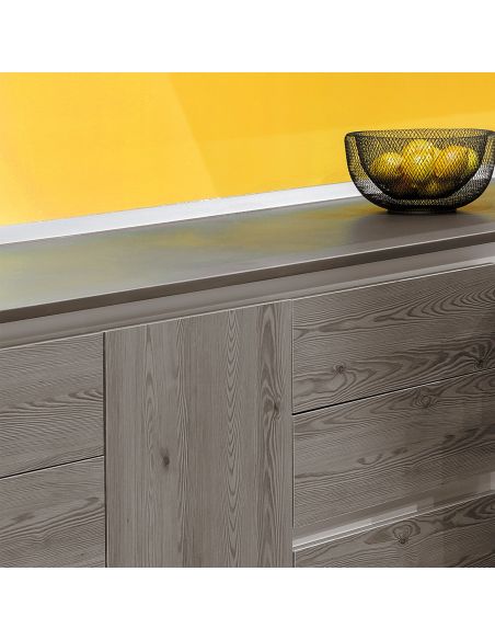 Emuca Alzatina triangolare per cucina Plasline con accessori per installazione., 2,35 m, Anodizzato satinato