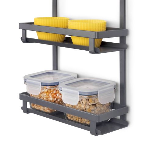 Emuca Ripiano per barattoli spezie Titane, Grigio antracite, Acciaio