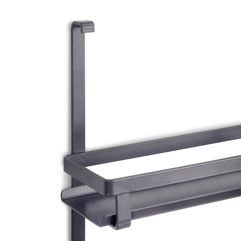 Emuca Ripiano per barattoli spezie Titane, Grigio antracite, Acciaio