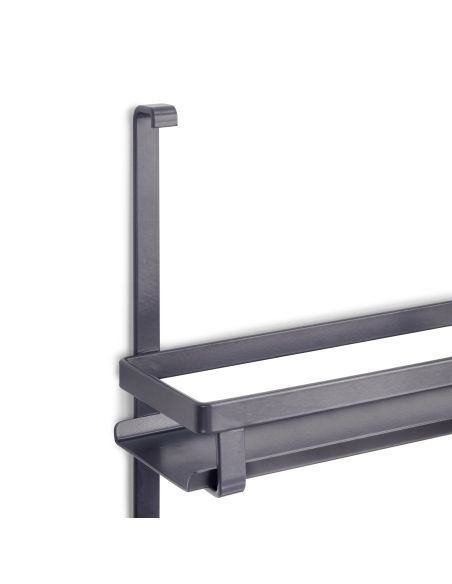 Emuca Ripiano per barattoli spezie Titane, Grigio antracite, Acciaio