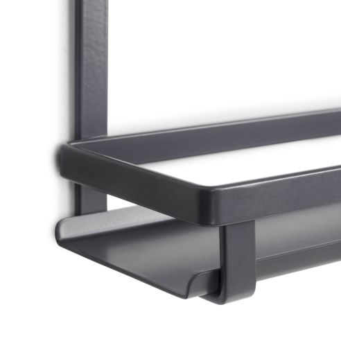 Emuca Ripiano per barattoli spezie Titane, Grigio antracite, Acciaio