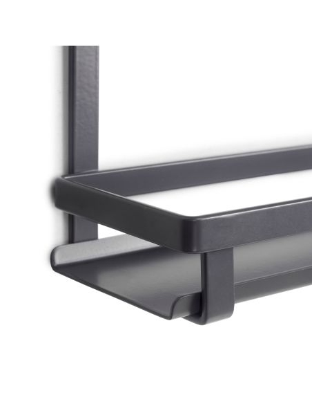 Emuca Ripiano per barattoli spezie Titane, Grigio antracite, Acciaio