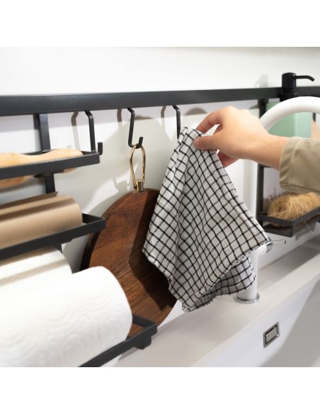 Emuca Ripiano per barattoli spezie Titane, Grigio antracite, Acciaio