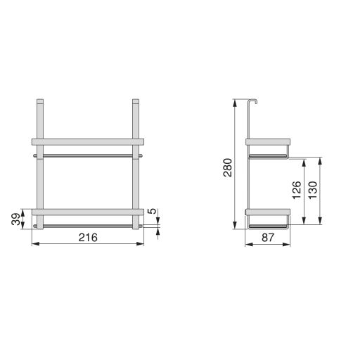 Emuca Ripiano per barattoli spezie Titane, Grigio antracite, Acciaio