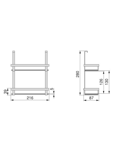 Emuca Ripiano per barattoli spezie Titane, Grigio antracite, Acciaio