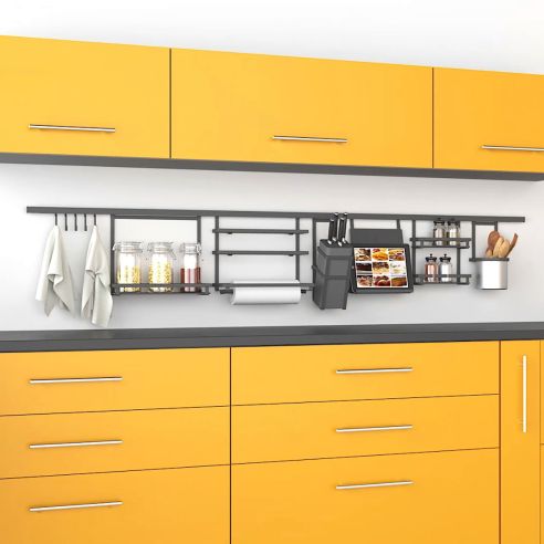 Emuca Set da 5 ganci da appendere, acciaio, grigio antracite.