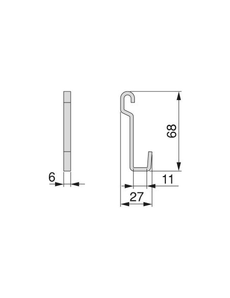Emuca Set da 5 ganci da appendere, acciaio, grigio antracite.