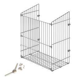 Emuca Cesto per lavanderia con sistema di ante a ribalta, modulo 450 mm, Acciaio, Cromato lucido