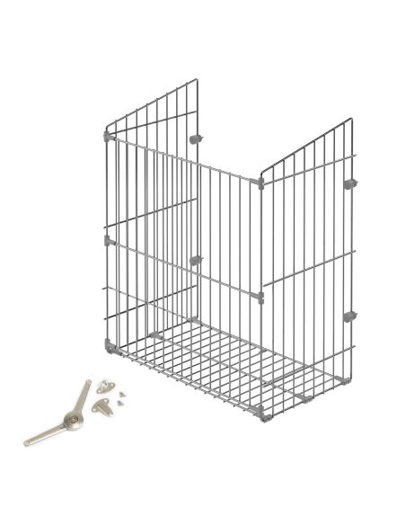 Emuca Cesto per lavanderia con sistema di ante a ribalta, modulo 450 mm, Acciaio, Cromato lucido