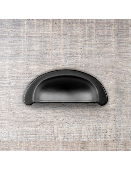 Emuca Maniglie per mobile, interasse 64 mm, Zama, Nero, 20 u.