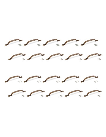 Emuca Maniglie per mobile, interasse 96 mm, Zama, Bronzo, 20 u.