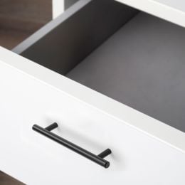 Emuca Lotto di 10 maniglie per mobili Orlando, L188mm, interasse 128mm, Acciaio, Verniciato nero 2