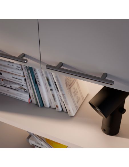 Emuca Maniglie per mobile, D. 12 mm, interasse 160 mm, Acciaio, Nichel satinato, 10 u.