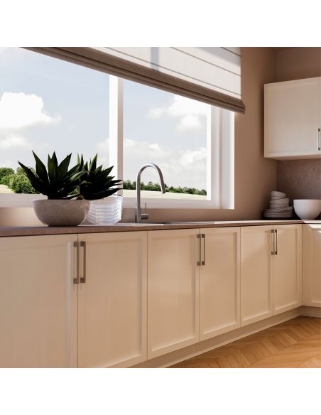 Emuca Maniglie per mobile, interasse 128 mm, Zama, Niquel satinato, 20 u.