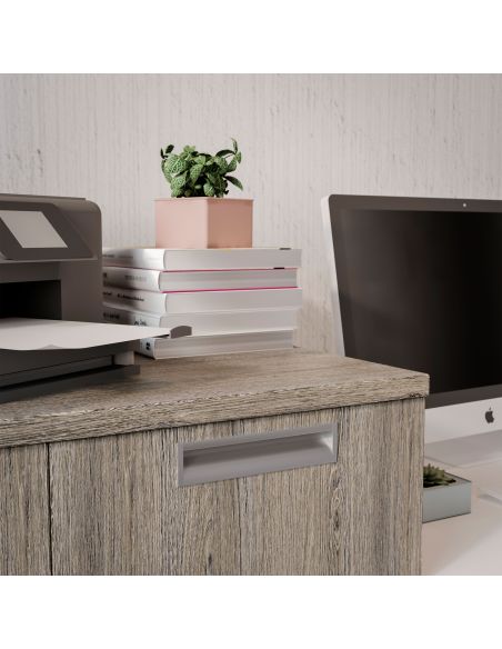 Emuca Lotto di 5 maniglie per mobili Alfafar, L190mm, interasse 160mm, Alluminio, Anodizzato opaco