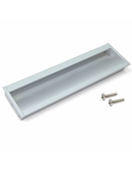 Emuca Lotto di 5 maniglie per mobili Alfafar, L190mm, interasse 160mm, Alluminio, Anodizzato opaco