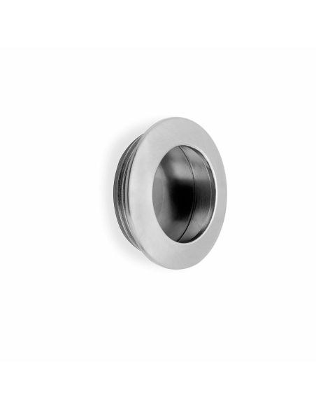 Emuca Lotto di 10 pomoli per mobili Benetusser, diametro 41mm, Zama, Nichel satinato
