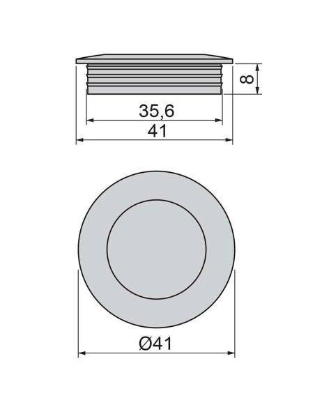 Emuca Lotto di 10 pomoli per mobili Benetusser, diametro 41mm, Zama, Nichel satinato