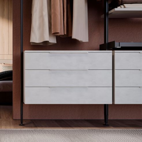 Emuca Lotto di 10 maniglie per mobili Picanya, L104mm, interasse 64mm, Alluminio, Anodizzato opaco