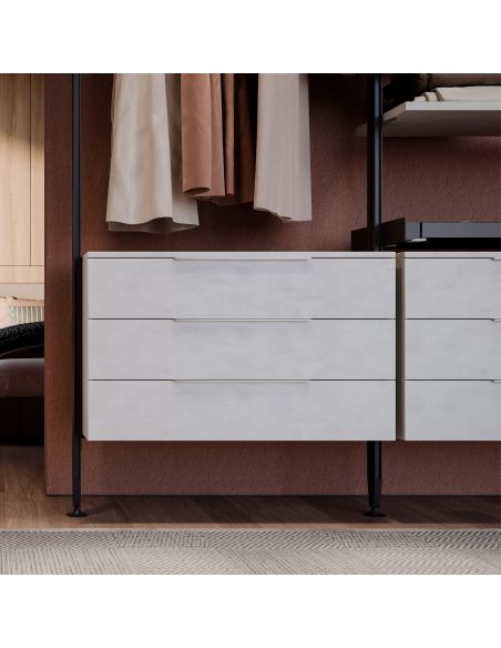 Emuca Lotto di 10 maniglie per mobili Picanya, L104mm, interasse 64mm, Alluminio, Anodizzato opaco