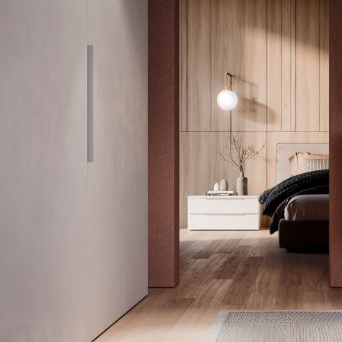 Emuca Lotto di 10 maniglie per mobili Picanya, L104mm, interasse 64mm, Alluminio, Anodizzato opaco