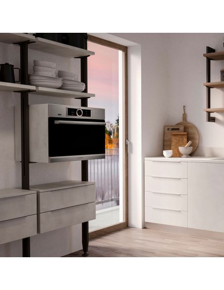 Emuca Lotto di 10 maniglie per mobili Picanya, L104mm, interasse 64mm, Alluminio, Anodizzato opaco