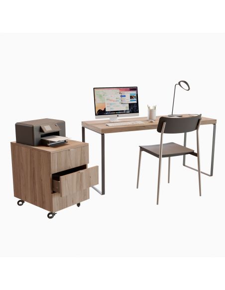 Emuca Lotto di 10 maniglie per mobili Picanya, L104mm, interasse 64mm, Alluminio, Anodizzato opaco