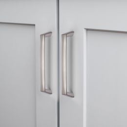 Emuca Lotto di 10 maniglie per mobili Canton, L174mm, interasse 160mm, Zama, Nichel satinato 2