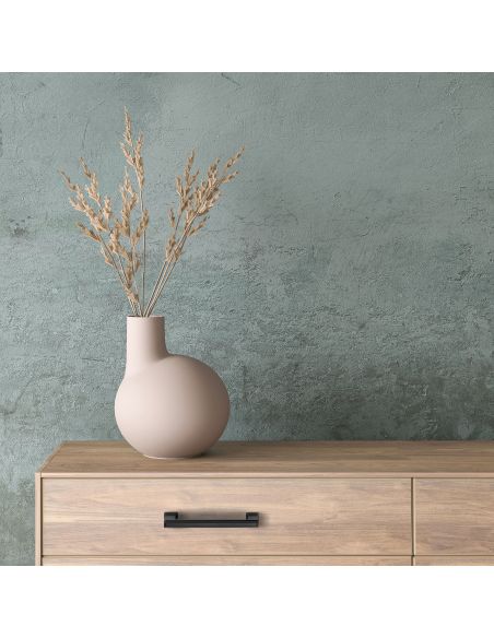 Emuca Lotto di 5 maniglie per mobili Tanger, L147.5mm, interasse 128mm, Zama, Verniciato nero