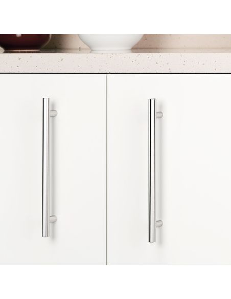 Emuca Maniglia per mobile Orlando, 128, Nichel satinado, Acciaio