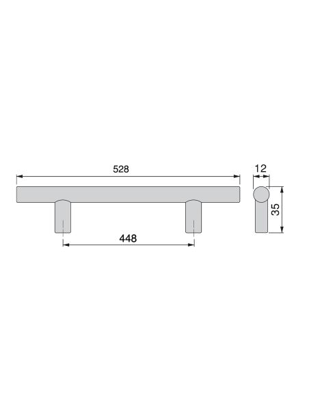 Emuca Maniglia per mobile Orlando, 448, Nichel satinado, Acciaio