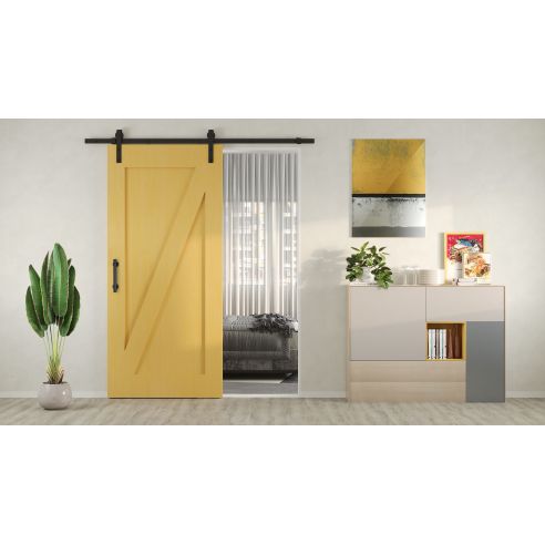 Emuca Maniglia per porte scorrevoli in legno Pasadena, lunghezza 240 mm, interasse 180 mm, Acciaio, texture Nera