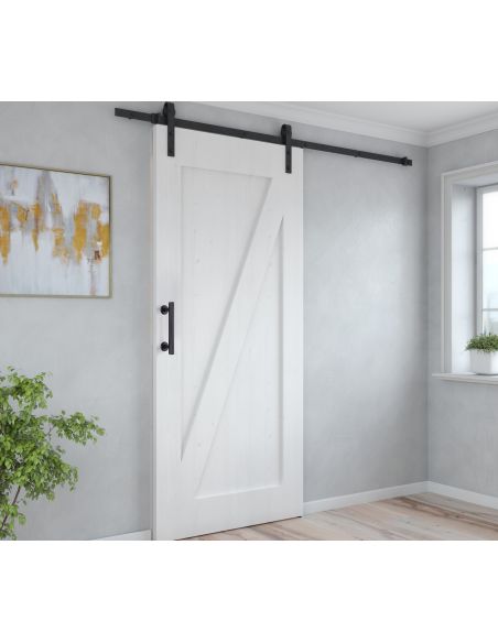 Emuca Maniglia per porte scorrevoli in legno Pasadena, lunghezza 240 mm, interasse 180 mm, Acciaio, texture Nera