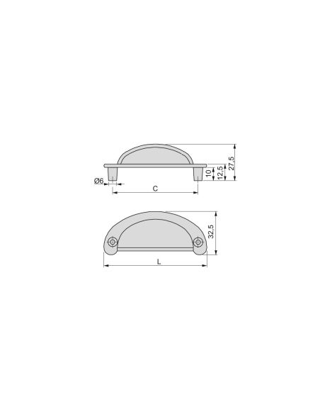Emuca Maniglia per mobile Marrakech, 64, Bronzato, Zama