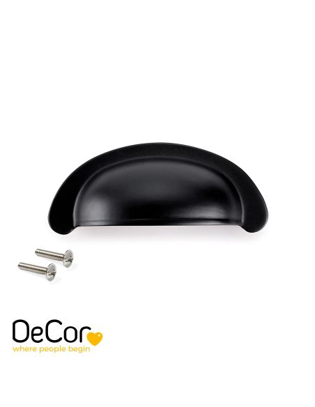 Emuca Maniglia per mobile Marrakech, 64, Verniciato nero, Zama