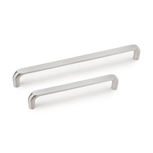 Emuca Lotto di 20 maniglie per mobili Zagreb, L236mm, interasse 224mm, Zama, Nichel satinato
