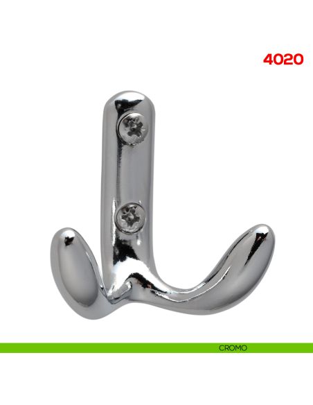 Gancio appendiabiti a parete in metallo Mital 4020 cromo