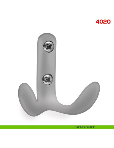 Gancio appendiabiti a parete in metallo Mital 4020 cromo opaco