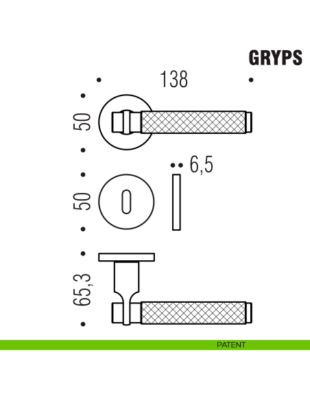 Maniglia per porta Gryps Colombo Design