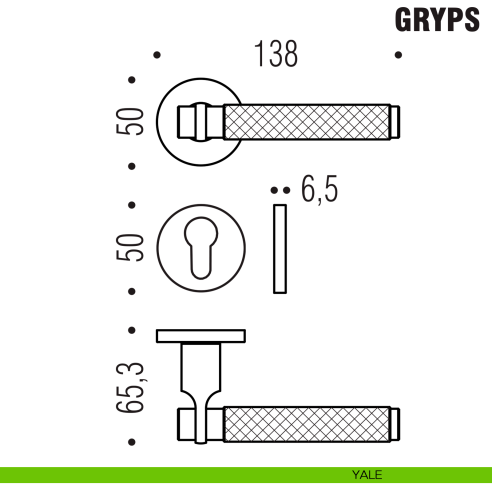 Maniglia per porta Gryps Colombo Design
