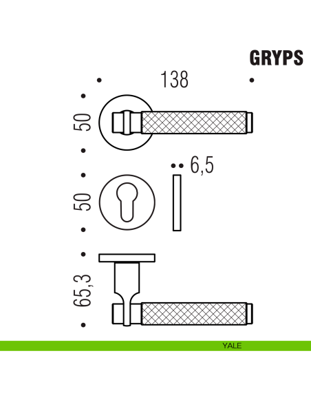Maniglia per porta Gryps Colombo Design