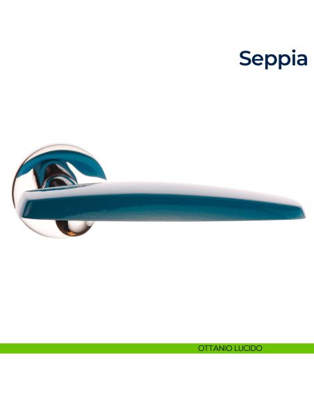 Maniglia per porta Seppia Frascio ottanio lucido