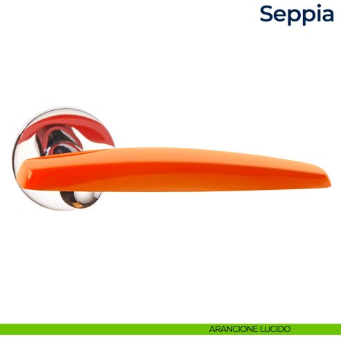 Maniglia per porta Seppia Frascio arancione lucido