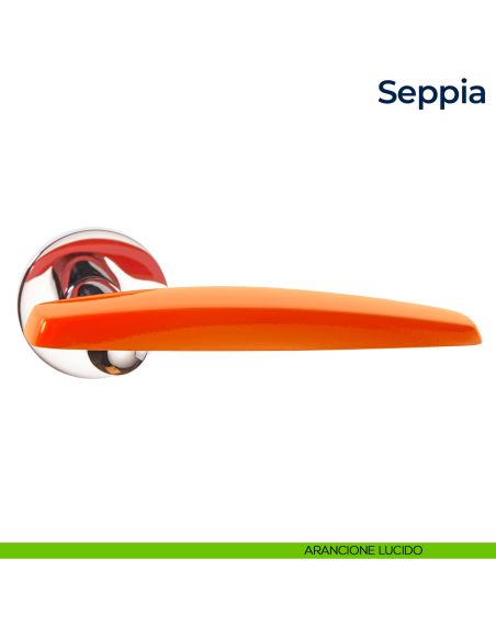 Maniglia per porta Seppia Frascio arancione lucido