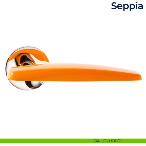 Maniglia per porta Seppia Frascio giallo lucido
